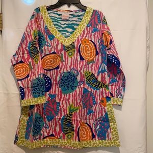 Gretchen Scott printed tunic. Small.